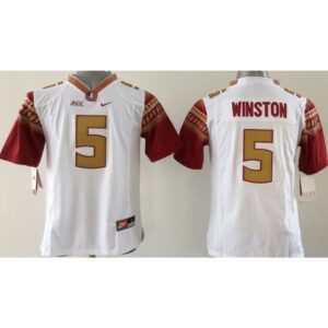 6861cf9dd59a4_1 Seminoles #5 Jameis Winston White Limited Stitched Youth NCAA Jersey