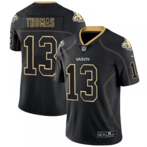 6861cfcae422c_1 Men's New Orleans Saints #13 Michael Thomas Lights Out Black Color Rush Limited Stitched NFL Jersey