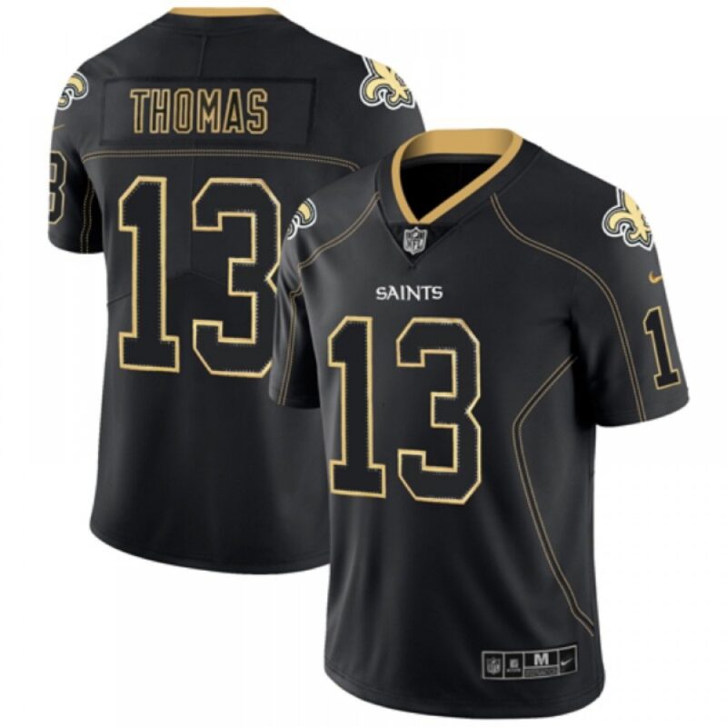 6861cfcae422c_1 Men's New Orleans Saints #13 Michael Thomas Lights Out Black Color Rush Limited Stitched NFL Jersey