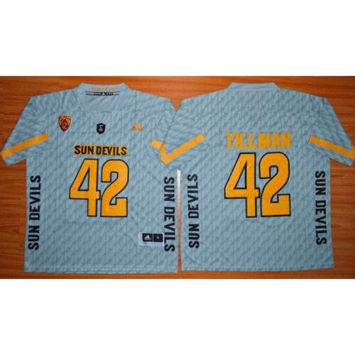 6861cffccc7ba_1 Sun Devils #42 Pat Tillman New Grey Stitched NCAA Jersey