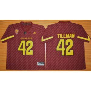 6861d000050c7_1 Sun Devils #42 Pat Tillman New Red Stitched NCAA Jersey