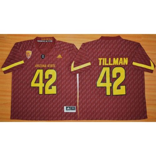 6861d000050c7_1 Sun Devils #42 Pat Tillman New Red Stitched NCAA Jersey