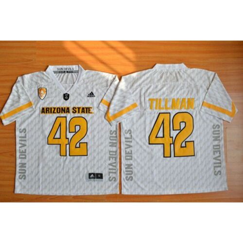 6861d0068cad9_1 Sun Devils #42 Pat Tillman New White Stitched NCAA Jersey