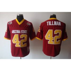 6861d009ba74d_1 Sun Devils #42 Pat Tillman Red Stitched Youth NCAA Jersey