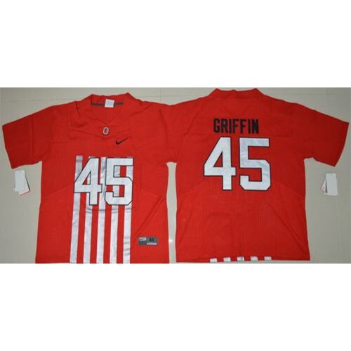 6861d01956849_1 Buckeyes #45 Archie Griffin Red Alternate Elite Stitched NCAA Jersey