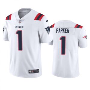 6861d0234de2c_1 Men's New England Patriots #1 DeVante Parker White Vapor Untouchable Limited Stitched Jersey