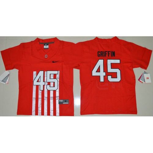 6861d02bf2508_1 Buckeyes #45 Archie Griffin Red Alternate Elite Stitched Youth NCAA Jersey
