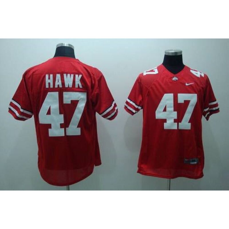 6861d031e7eb1_1 Buckeyes #47 A. J. Hawk Red Stitched NCAA Jersey