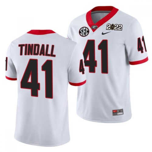 6861d03824f38_1 Men's Georgia Bulldogs #41 Channing Tindall 2022 Patch White College Football Stitched Jersey