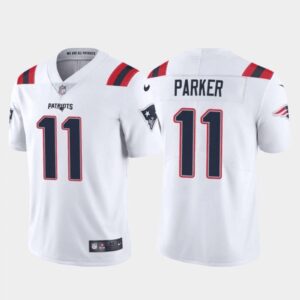 6861d038dbbf5_1 Men's New England Patriots #11 DeVante Parker White Vapor Untouchable Limited Stitched Jersey