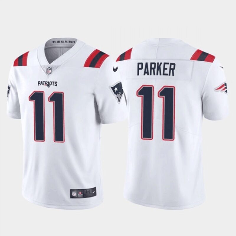 6861d038dbbf5_1 Men's New England Patriots #11 DeVante Parker White Vapor Untouchable Limited Stitched Jersey