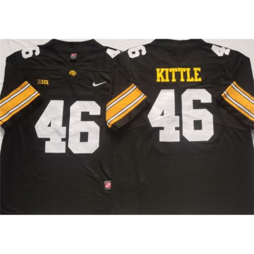 6861d03e43d56_1 Men's Iowa Hawkeyes #46 Kittle Black Stitched Jersey