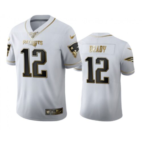 6861d03f63ebe_1 Men's New England Patriots #12 Tom Brady White 2019 100th Season Golden Edition Limited Stitched NFL Jersey