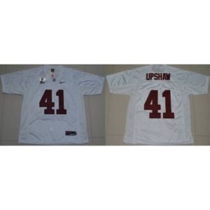 6861d0543c5e0_1 Crimson Tide #41 Courtney Upshaw White 2016 College Football Playoff National Championship Patch Stitched NCAA Jersey