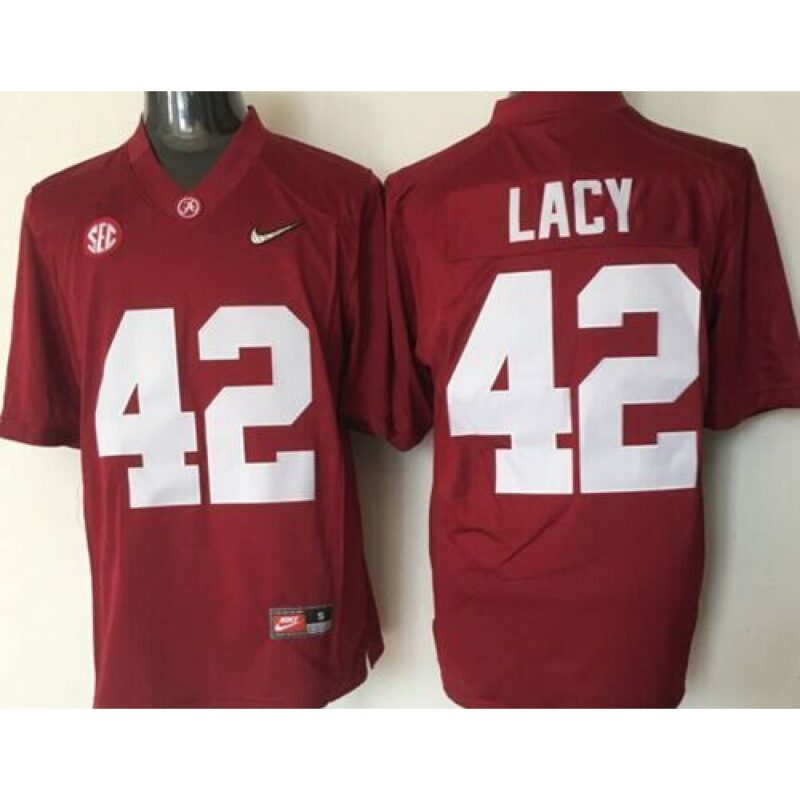 6861d05d31f27_1 Crimson Tide #42 Eddie Lacy Red 2016 National Championship Stitched NCAA Jersey