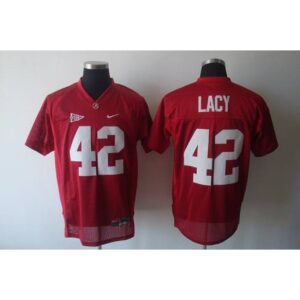 6861d066aedcf_1 Crimson Tide #42 Eddie Lacy Red Stitched NCAA Jersey
