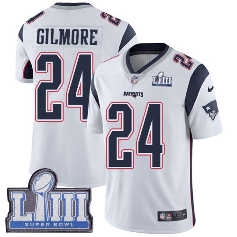 6861d06847510_1 Men's New England Patriots #24 Stephon Gilmore White Super Bowl LIII Vapor Untouchable Limited Stitched NFL Jersey
