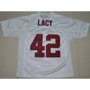 6861d072a4606_1 Crimson Tide #42 Eddie Lacy White Stitched NCAA Jersey