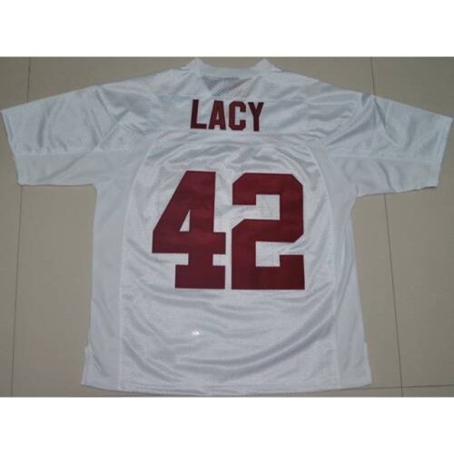 6861d072a4606_1 Crimson Tide #42 Eddie Lacy White Stitched NCAA Jersey