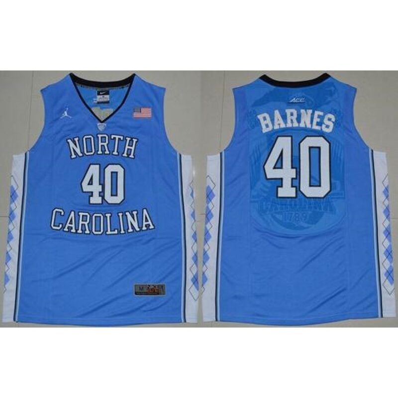 6861d08b25912_1 North Carolina #40 Harrison Barnes Blue Stitched NCAA Jersey