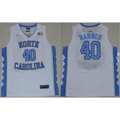 6861d08e28008_1 North Carolina #40 Harrison Barnes White Stitched NCAA Jersey