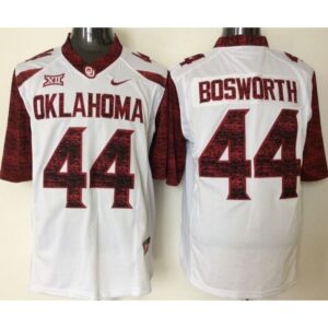 6861d0945d7d2_1 Sooners #44 Brian Bosworth White New XII Stitched NCAA Jersey