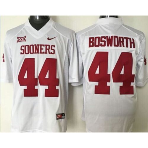 6861d09786490_1 Sooners #44 Brian Bosworth White XII Stitched NCAA Jersey