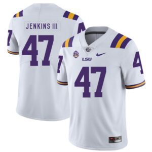 6861d0b37996c_1 LSU Tigers #47 Nelson Jenkins III White Stitched NCAA Jersey