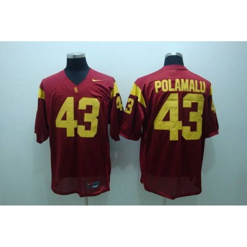 6861d0bcd9dfe_1 Trojans #43 Troy Polamalu Red Stitched NCAA Jersey