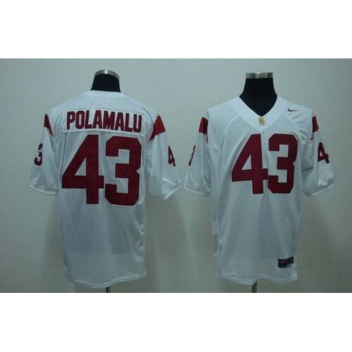 6861d0c014f40_1 Trojans #43 Troy Polamalu White Stitched NCAA Jersey