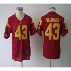 6861d0c32849f_1 Trojans #43 Troy Polamalu Red Stitched Youth NCAA Jersey