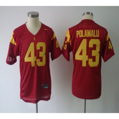 6861d0c32849f_1 Trojans #43 Troy Polamalu Red Stitched Youth NCAA Jersey
