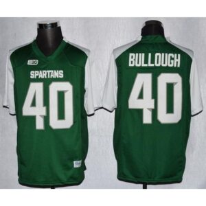 6861d0dee3152_1 Spartans #40 Max Bullough Green/White Stitched NCAA Jersey
