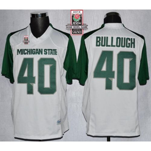 6861d0e21a043_1 Spartans #40 Max Bullough White/Green 2014 Rose Bowl Patch Stitched NCAA Jersey