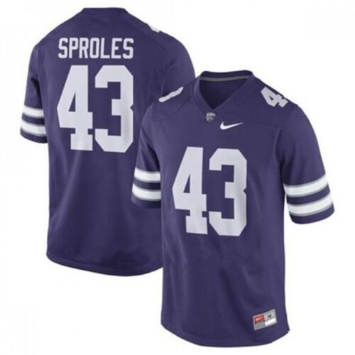 6861d0f530d8a_1 Men's Kansas State Wildcats #43 Darren Sproles Purple Vapor Stitched NCAA Jersey