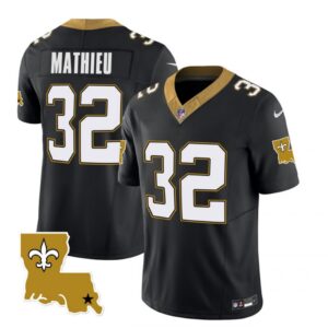 6861d0ffa678e_1 Men's New Orleans Saints #32 Tyrann Mathieu Black 2023 F.U.S.E. 1987 Legacy Vapor Stitched Jersey