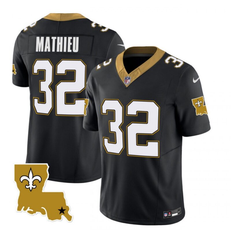 6861d0ffa678e_1 Men's New Orleans Saints #32 Tyrann Mathieu Black 2023 F.U.S.E. 1987 Legacy Vapor Stitched Jersey