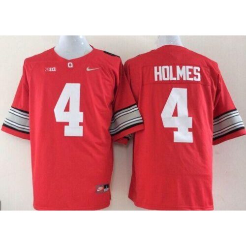 6861d107e09c9_1 Buckeyes #4 Santonio Holmes Red Stitched NCAA Jersey