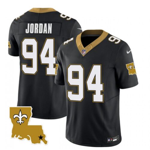 6861d119ae5fb_1 Men's New Orleans Saints #94 Cameron Jordan Black 2023 F.U.S.E. 1987 Legacy Vapor Stitched Jersey