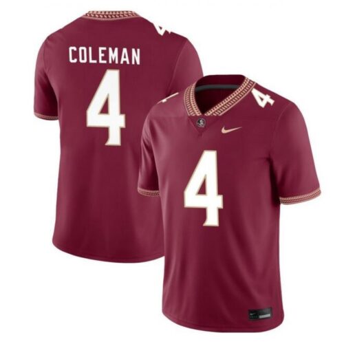 6861d136cb566_1 Men's Florida State Seminoles #4 Keon Coleman Garnet Stitched Football Jersey