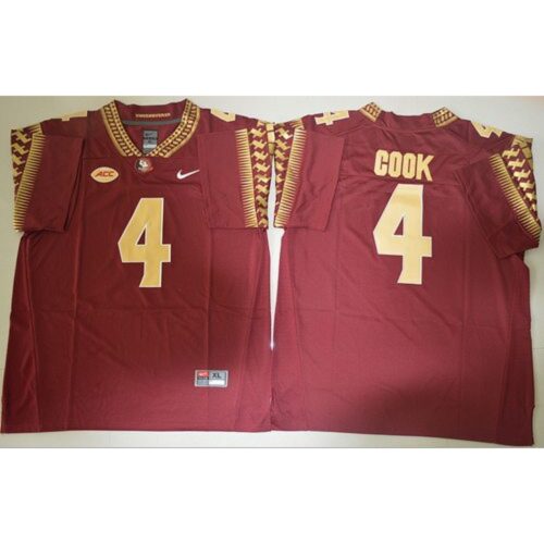 6861d13ce083c_1 Seminoles #4 Dalvin Cook Red Stitched NCAA Jersey