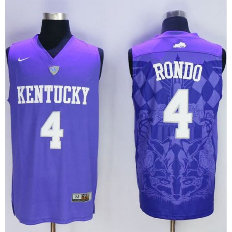 6861d14624189_1 Wildcats #4 Rajon Rondo Blue Basketball Stitched NCAA Jersey