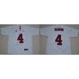 6861d16e780ae_1 Crimson Tide #4 Mark Barron White 2016 College Football Playoff National Championship Patch Stitched NCAA Jersey