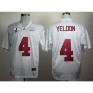6861d17a6e1aa_1 Crimson Tide #4 T.J Yeldon White 2016 College Football Playoff National Championship Patch Stitched NCAA Jersey