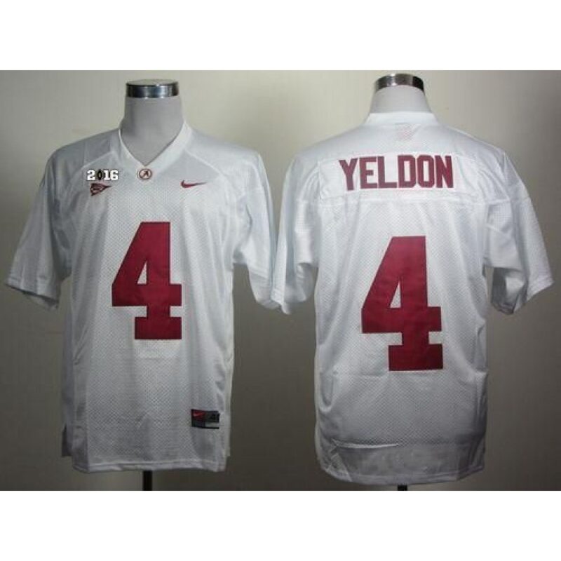 6861d17a6e1aa_1 Crimson Tide #4 T.J Yeldon White 2016 College Football Playoff National Championship Patch Stitched NCAA Jersey