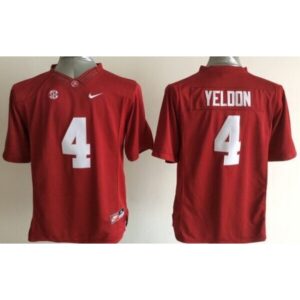 6861d18a1e919_1 Crimson Tide #4 T.J Yeldon Red Stitched Youth NCAA Jersey