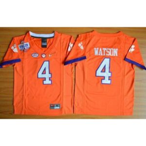 6861d1935b8cb_1 Tigers #4 Deshaun Watson Orange 2016 National Championship Stitched Youth NCAA Jersey