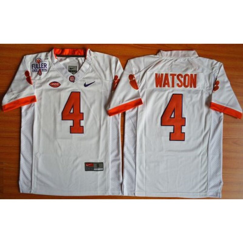 6861d19c4fb9b_1 Tigers #4 Deshaun Watson White 1975-1978 Fuller Stitched Youth NCAA Jersey