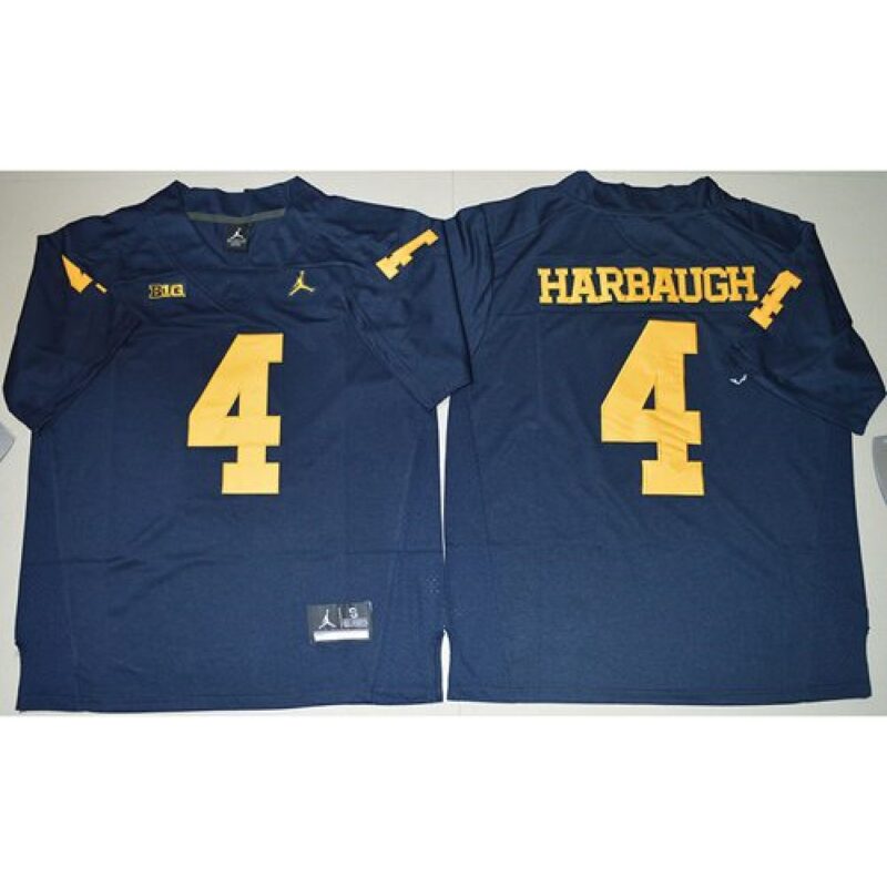 6861d1b8a0b3d_1 Wolverines #4 Jim Harbaugh Navy Blue Stitched NCAA Jersey
