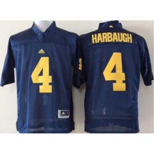 6861d1cb6d187_1 Wolverines #4 Jim Harbaugh Blue Stitched Youth NCAA Jersey